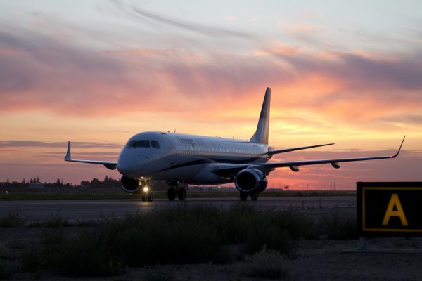 Embraer Lineage 1000  photographed from Clay Lacy Astrovision Learjet and at California airports on June 11, 2011.